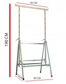 Coppia Cavalletti da Lavoro Telescopici 110-190 cm – Gambe Apribili - Portata max 250kg