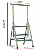 Coppia Cavalletti da Lavoro Telescopici 70-120 cm – Gambe Apribili - Portata max 250kg