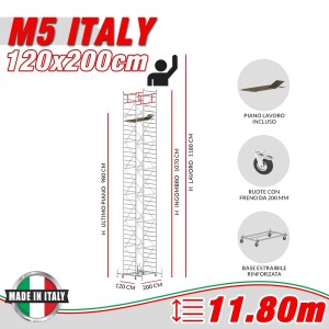 Trabattello M5 ITALY Altezza lavoro 11,80 metri