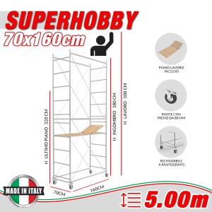 Trabattello SUPER HOBBY Altezza lavoro 5 metri
